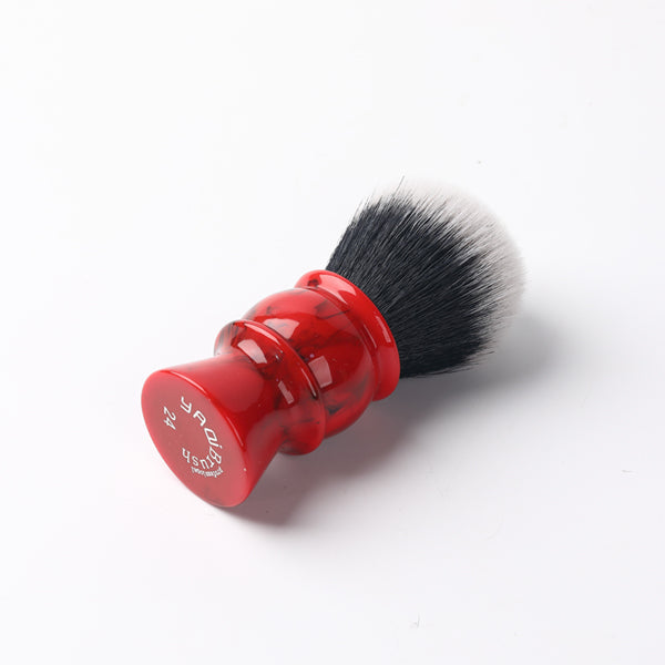 Yaqi 24mm Men's Shaving Brush with Black and Red Color Resin Handle Tuxedo Knot