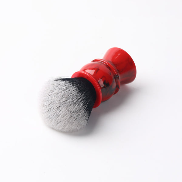 Yaqi 24mm Men's Shaving Brush with Black and Red Color Resin Handle Tuxedo Knot