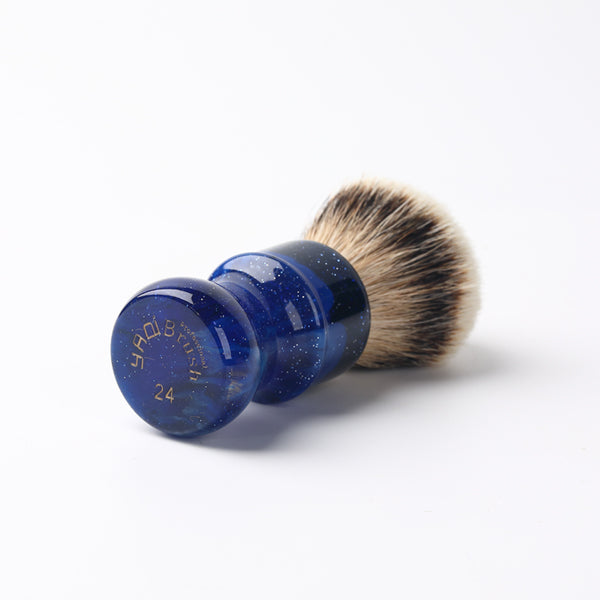 24MM Yaqi Mysterious Space Color Handle Silvertip Badger Hair Knot Men Shaving Brushes