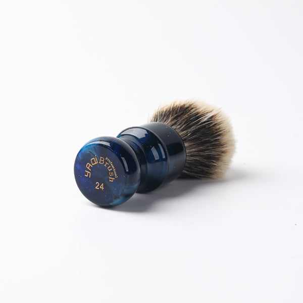 YAQI 24MM Mysterious Space Color Handle Two Band Badger Hair Knot Men Shaving Brushes