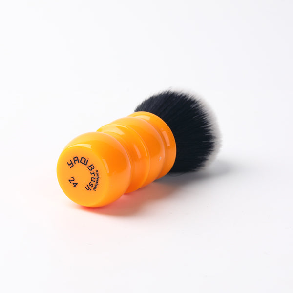 Yaqi 24mm Soft Synthetic Hair Good Tuxedo Knot Orange Handle Shaving Brushes
