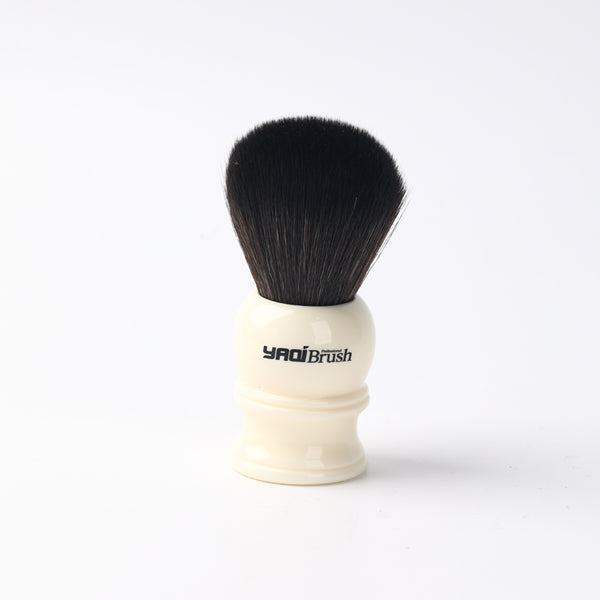 Yaqi 24mm Size Knot White Handle Black Synthetic Hair Shave Brush
