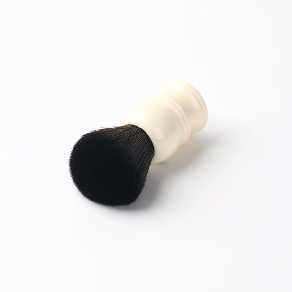 Yaqi 24mm Size Knot White Handle Black Synthetic Hair Shave Brush