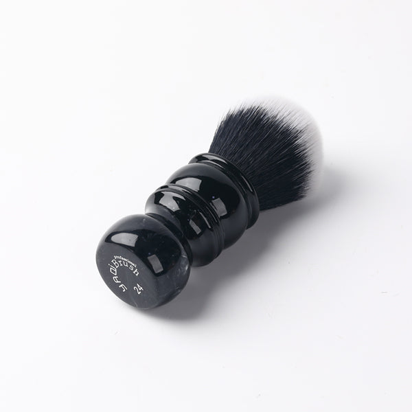 Yaqi 24MM Black and White Tip Synthetic Hair Marble Color Resin Handle Barber mens Shaving Brush
