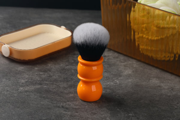 Yaqi 24mm Soft Synthetic Hair Good Tuxedo Knot Orange Handle Shaving Brushes