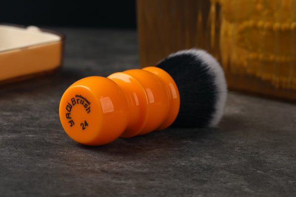 Yaqi 24mm Soft Synthetic Hair Good Tuxedo Knot Orange Handle Shaving Brushes