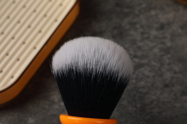 Yaqi 24mm Soft Synthetic Hair Good Tuxedo Knot Orange Handle Shaving Brushes