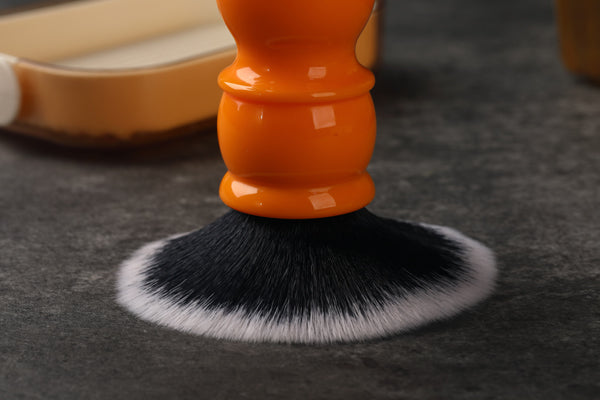 Yaqi 24mm Soft Synthetic Hair Good Tuxedo Knot Orange Handle Shaving Brushes