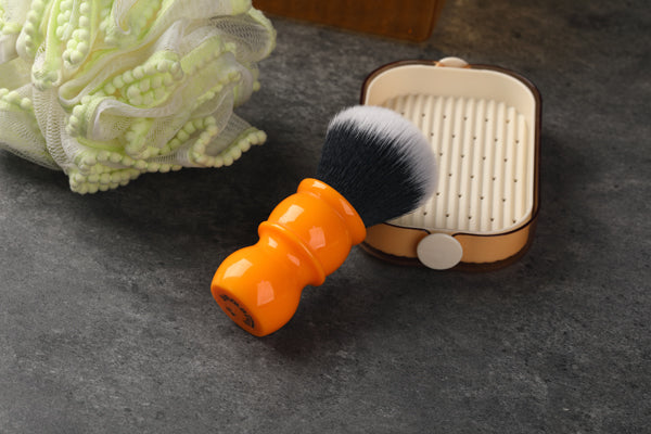 Yaqi 24mm Soft Synthetic Hair Good Tuxedo Knot Orange Handle Shaving Brushes