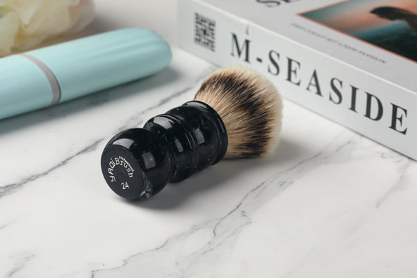 Yaqi 24MM Mens Shaving Brush Silvertip Badger Hair Facial Beard Cleaning Appliance Shave Tool