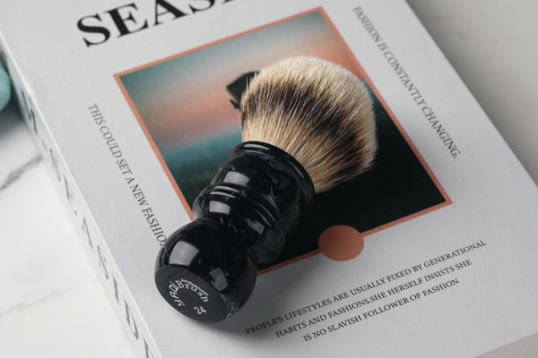 Yaqi 24MM Mens Shaving Brush Silvertip Badger Hair Facial Beard Cleaning Appliance Shave Tool