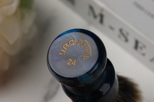 YAQI 24MM Mysterious Space Color Handle Two Band Badger Hair Knot Men Shaving Brushes