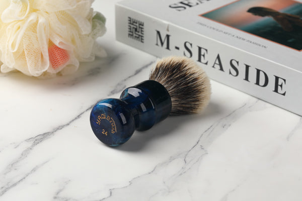 YAQI 24MM Mysterious Space Color Handle Two Band Badger Hair Knot Men Shaving Brushes