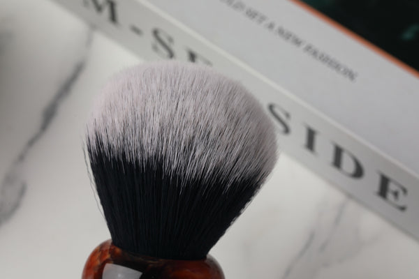 Yaqi 28mm Tuxedo Synthetic Knot Men's Shaving Brush for men