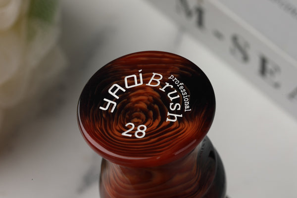 Yaqi 28mm Tuxedo Synthetic Knot Men's Shaving Brush for men