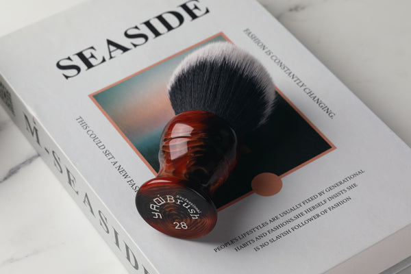 Yaqi 28mm Tuxedo Synthetic Knot Men's Shaving Brush for men