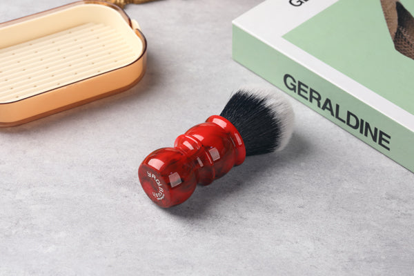 Yaqi Red Marble 24MM Men's Synthetic Hair Beard Brush Shaving Brush