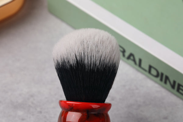 Yaqi Red Marble 24MM Men's Synthetic Hair Beard Brush Shaving Brush