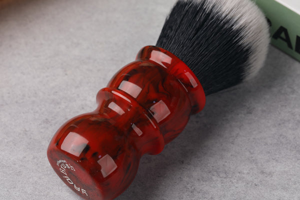 Yaqi Red Marble 24MM Men's Synthetic Hair Beard Brush Shaving Brush