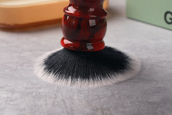 Yaqi Red Marble 24MM Men's Synthetic Hair Beard Brush Shaving Brush