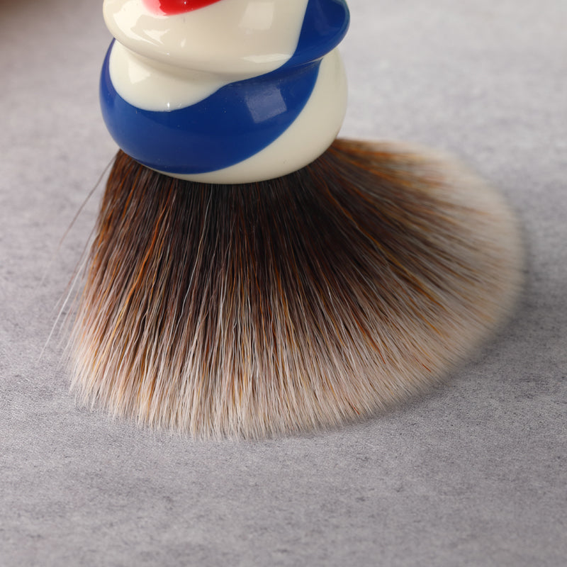Yaqi 24MM New Barber Pole Style Brown Synthetic Knot Shaving Brush