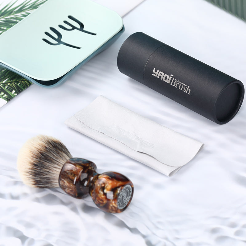 YAQI Caramel 26MM Two Band Badger Hair Men Wet Shaving Brush