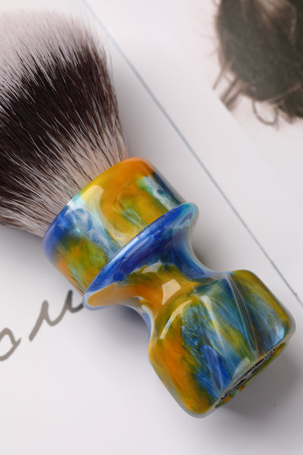YAQI Starry Night New 28MM Synthetic Hair Mens Wet Shaving Brush