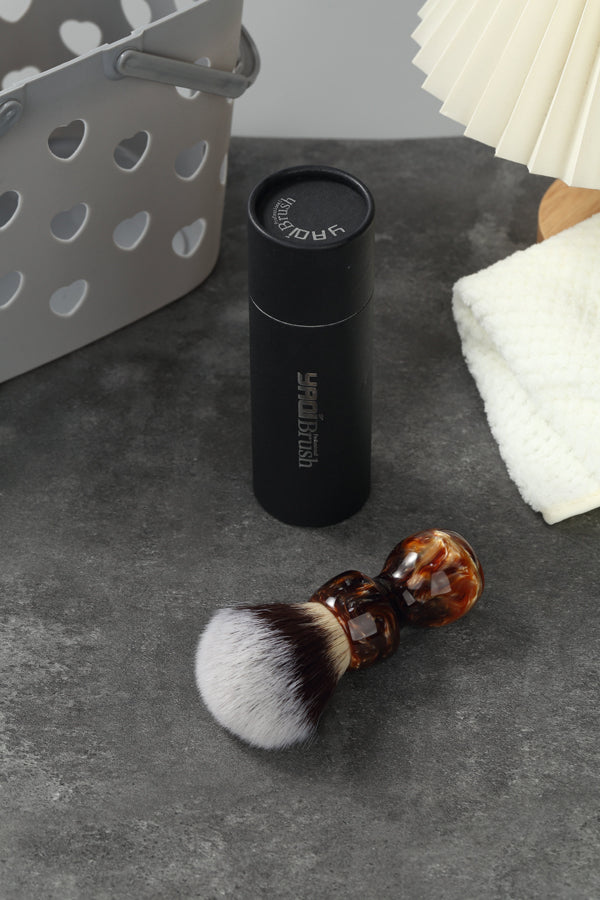 YAQI Caramel Cat's Whisker Synthetic Hair Mens Wet Shaving Brush