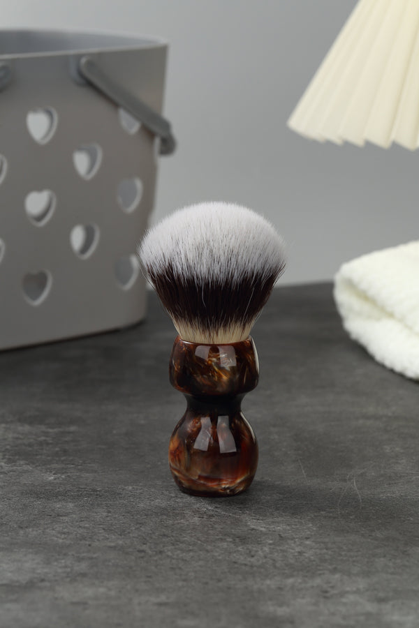 YAQI Caramel Cat's Whisker Synthetic Hair Mens Wet Shaving Brush
