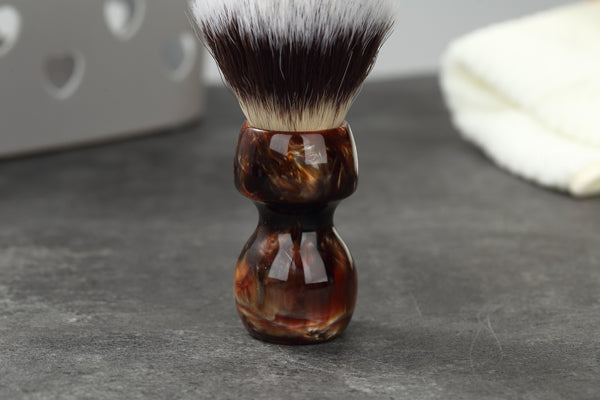 YAQI Caramel Cat's Whisker Synthetic Hair Mens Wet Shaving Brush