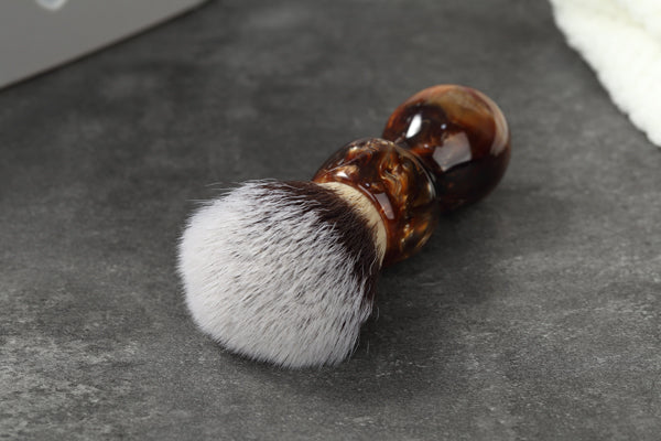 YAQI Caramel Cat's Whisker Synthetic Hair Mens Wet Shaving Brush