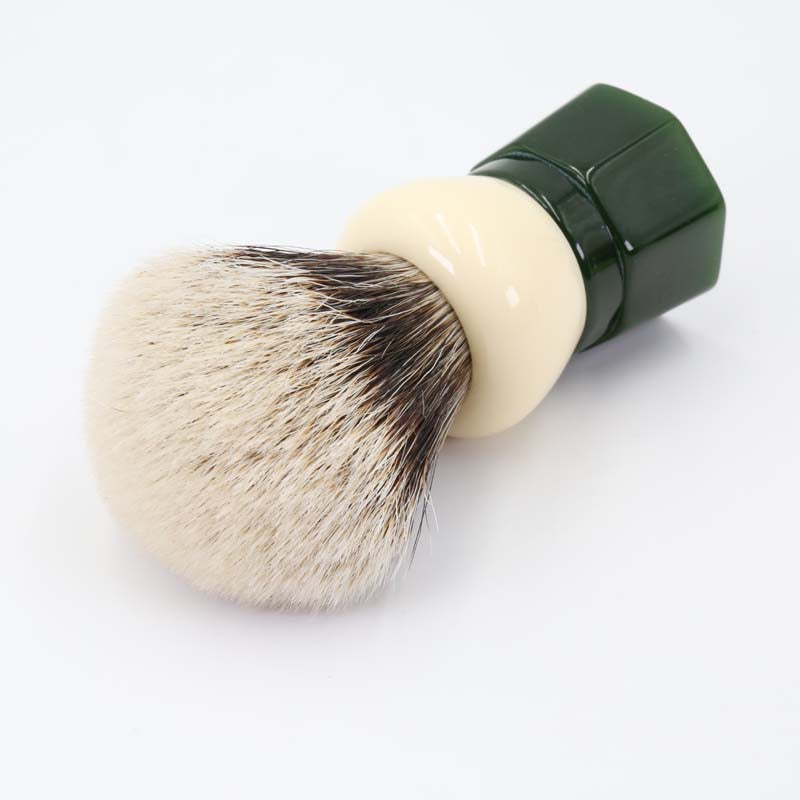 YAQI 24MM Green Obsidian Two Band Badger Hair Men Wet Shaving Brush