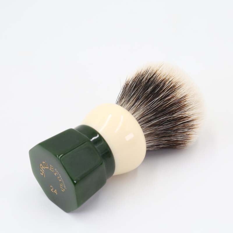 YAQI 24MM Green Obsidian Two Band Badger Hair Men Wet Shaving Brush