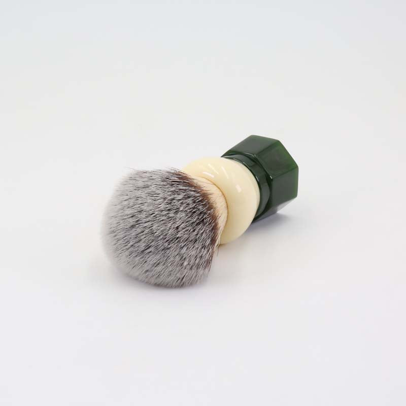 YAQI Green Obsidian Synthetic Hair Mens Wet Shaving Brush