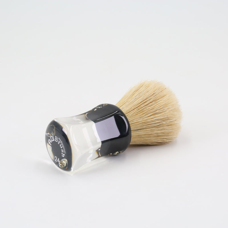YAQI  Robin Clear Handle Men Wet Bristle Shaving Brush