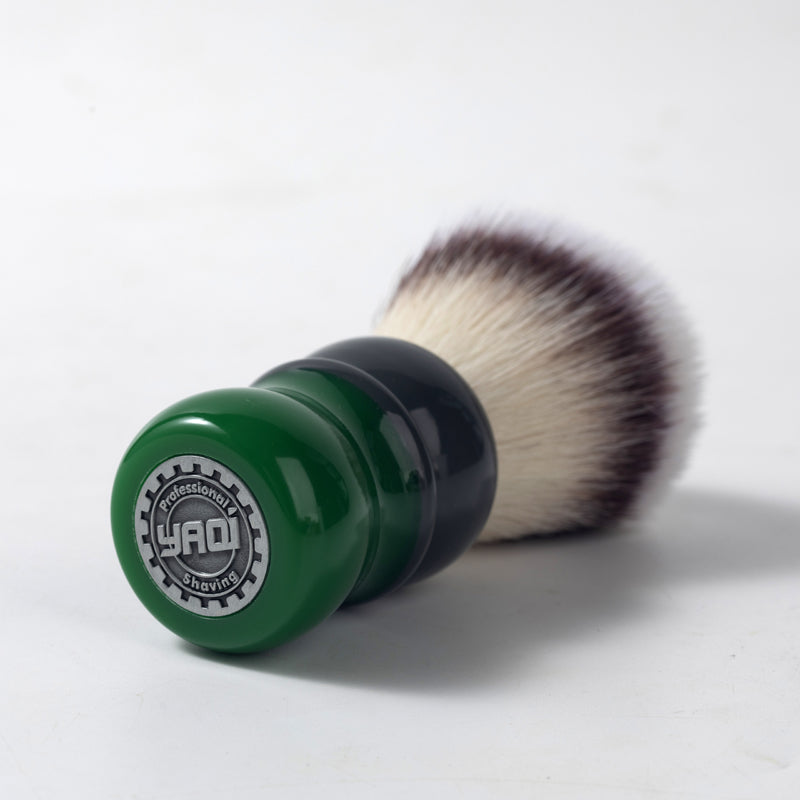YAQI Mocha(Matcha) Hi-Res Knot Synthetic Hair Mens Wet Shaving Brush