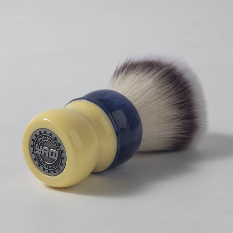 YAQI Bingcha ( Iced tea) Hi-Res Knot Synthetic Hair Mens Wet Shaving Brush