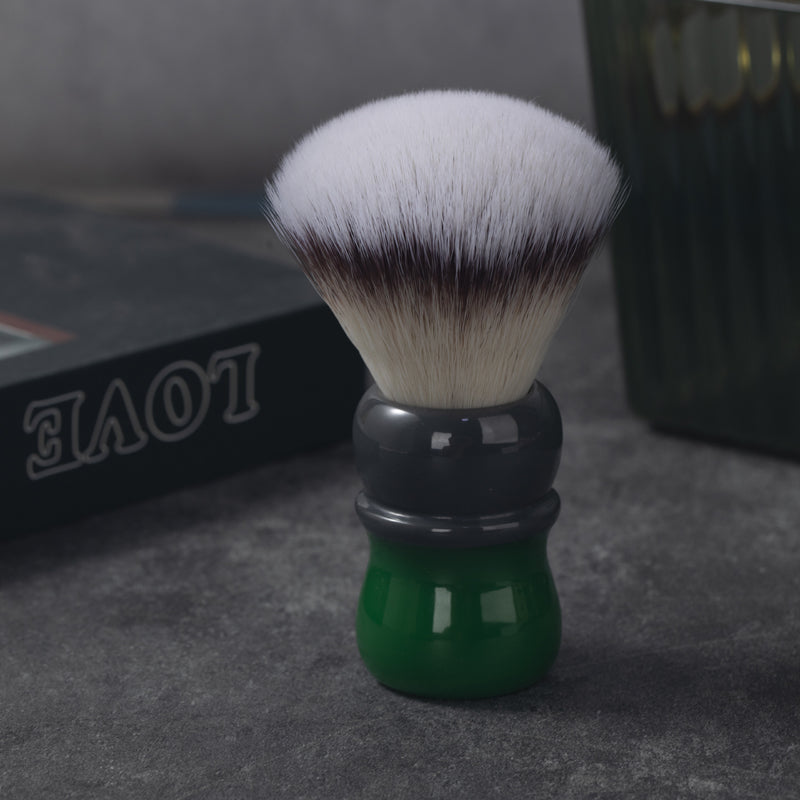 YAQI Mocha(Matcha) Hi-Res Knot Synthetic Hair Mens Wet Shaving Brush