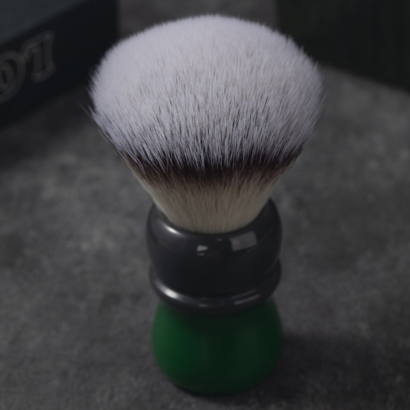 YAQI Mocha(Matcha) Hi-Res Knot Synthetic Hair Mens Wet Shaving Brush