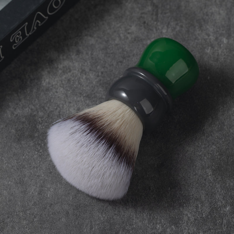 YAQI Mocha(Matcha) Hi-Res Knot Synthetic Hair Mens Wet Shaving Brush