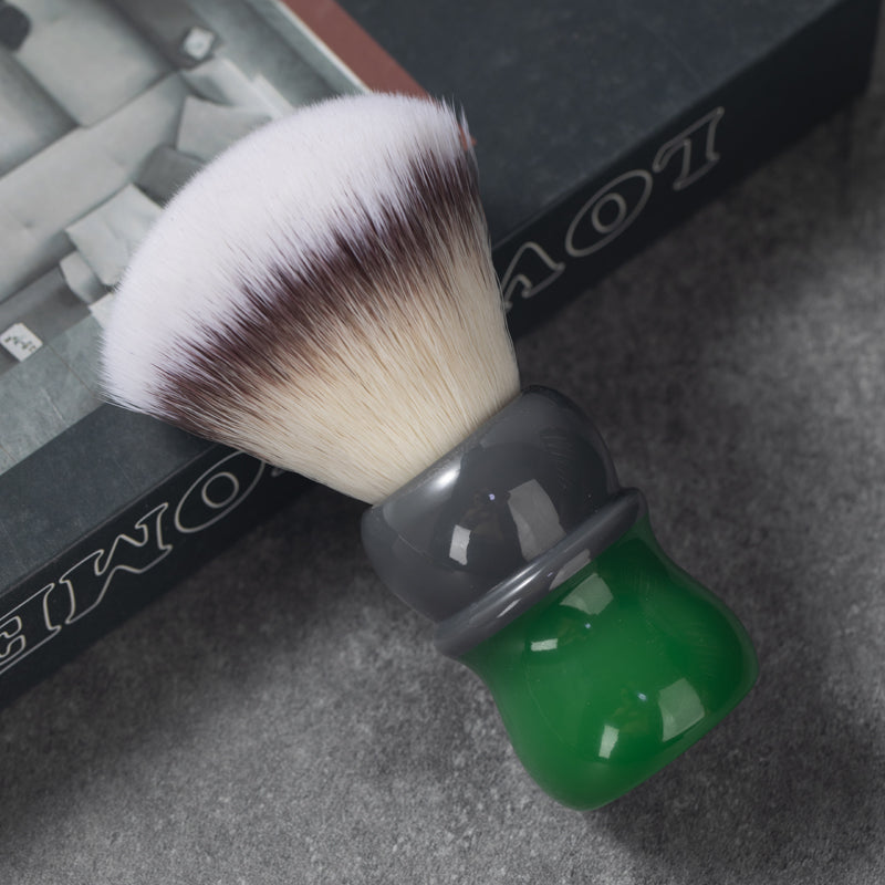 YAQI Mocha(Matcha) Hi-Res Knot Synthetic Hair Mens Wet Shaving Brush