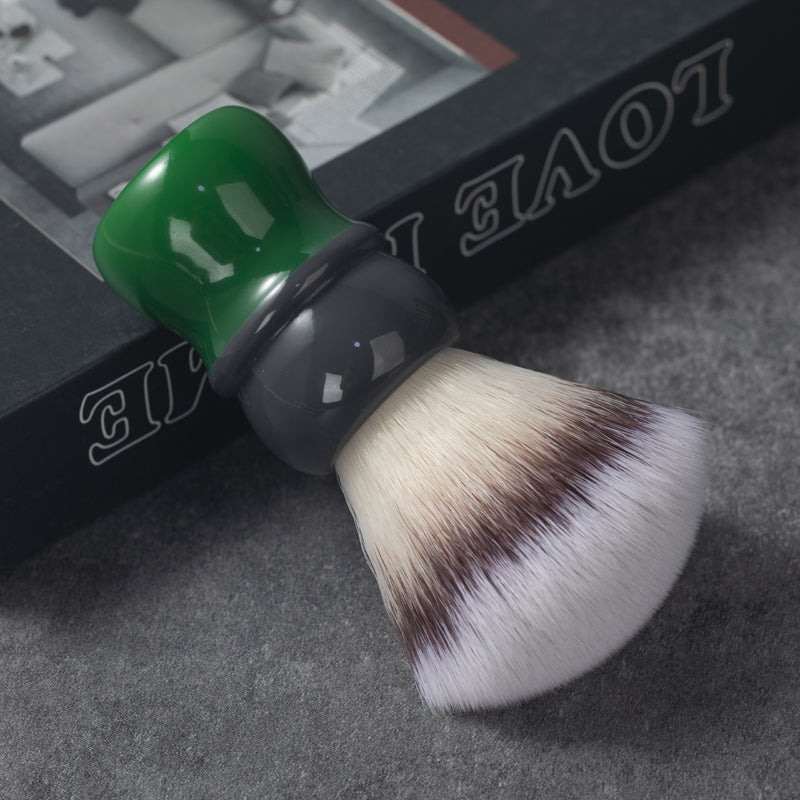 YAQI Mocha(Matcha) Hi-Res Knot Synthetic Hair Mens Wet Shaving Brush