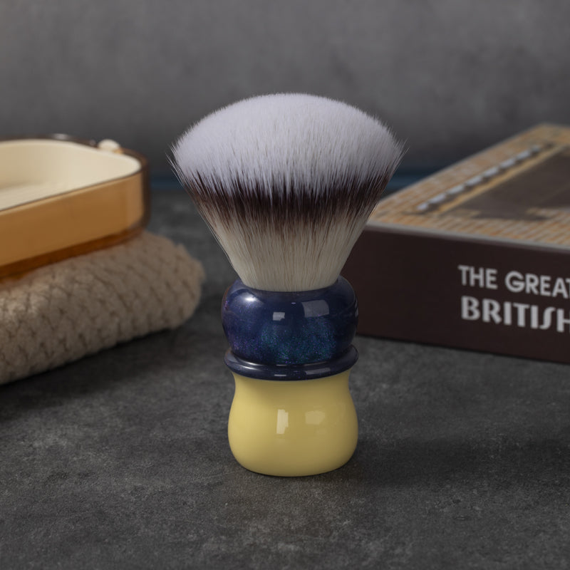 YAQI Bingcha ( Iced tea) Hi-Res Knot Synthetic Hair Mens Wet Shaving Brush