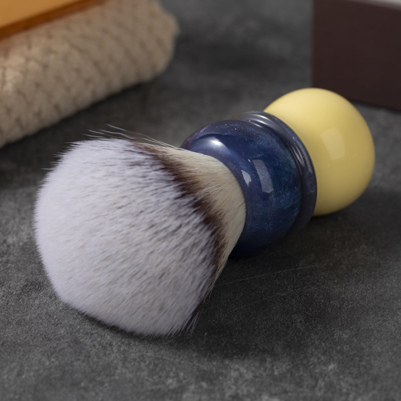 YAQI Bingcha ( Iced tea) Hi-Res Knot Synthetic Hair Mens Wet Shaving Brush