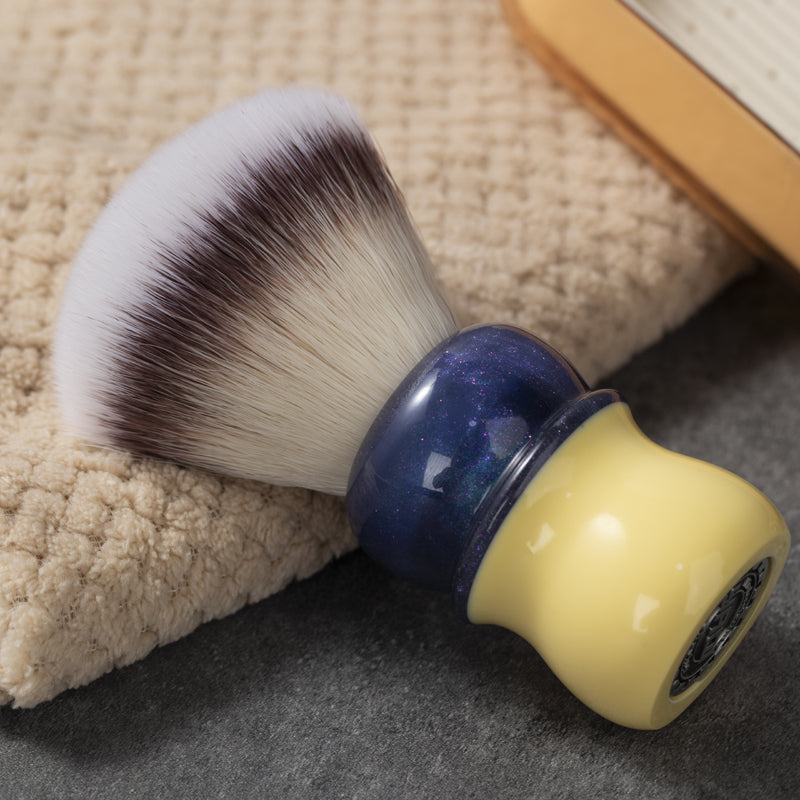 YAQI Bingcha ( Iced tea) Hi-Res Knot Synthetic Hair Mens Wet Shaving Brush