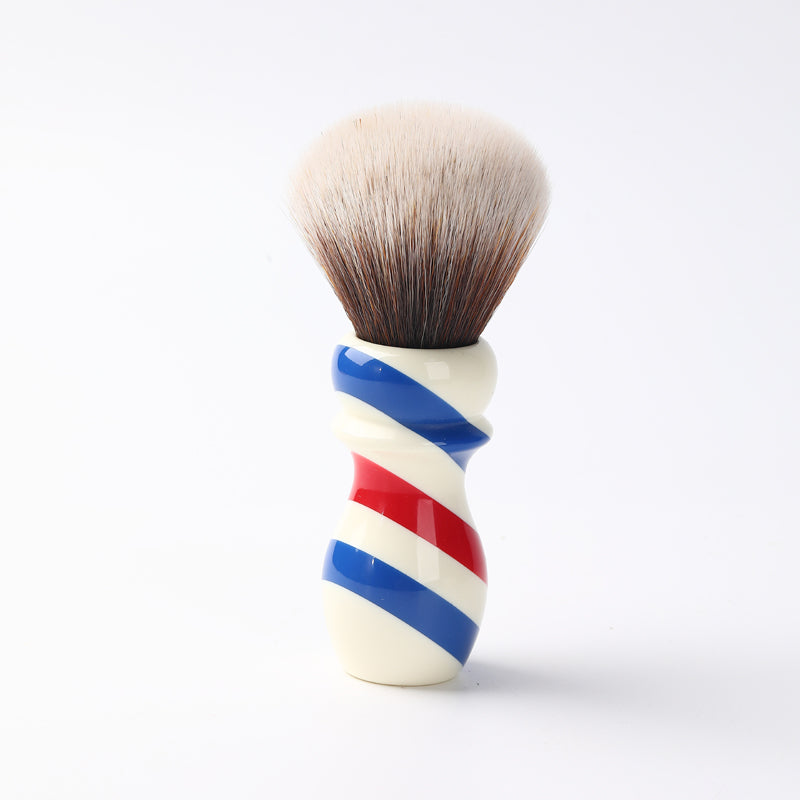 Yaqi 24MM New Barber Pole Style Brown Synthetic Knot Shaving Brush