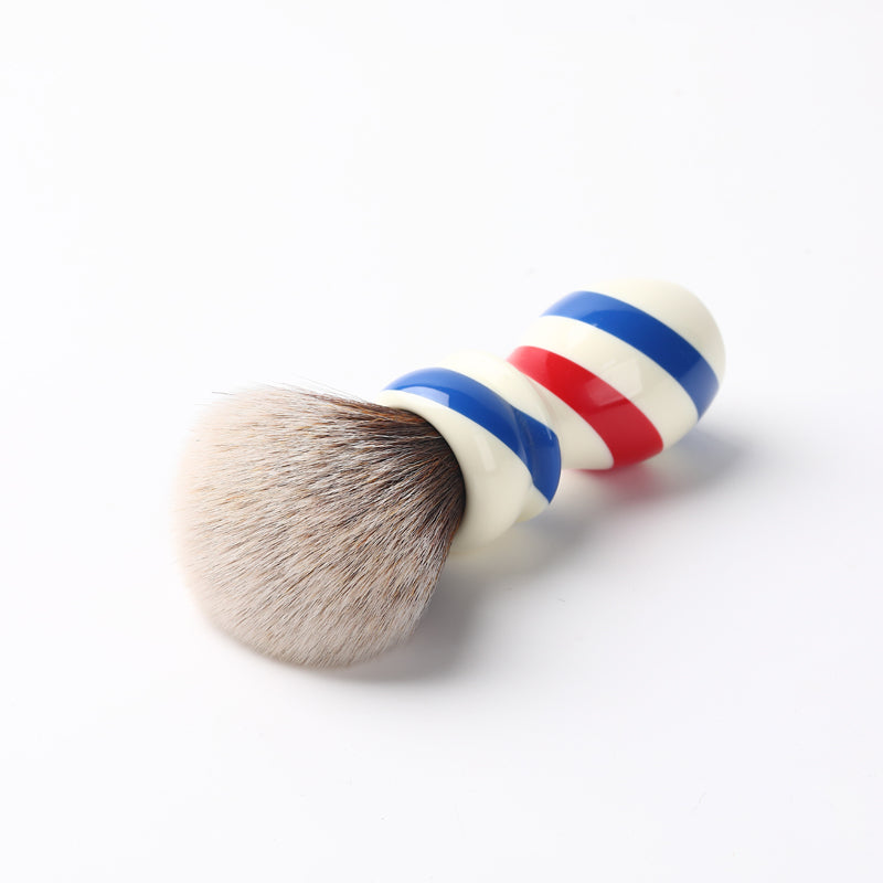 Yaqi 24MM New Barber Pole Style Brown Synthetic Knot Shaving Brush