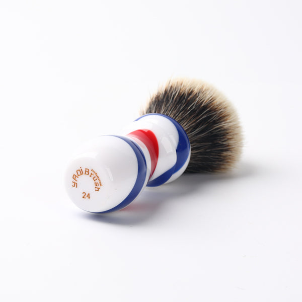 Yaqi New Barber Pole Style 24mm Two Band Badger Knot Shaving Brush