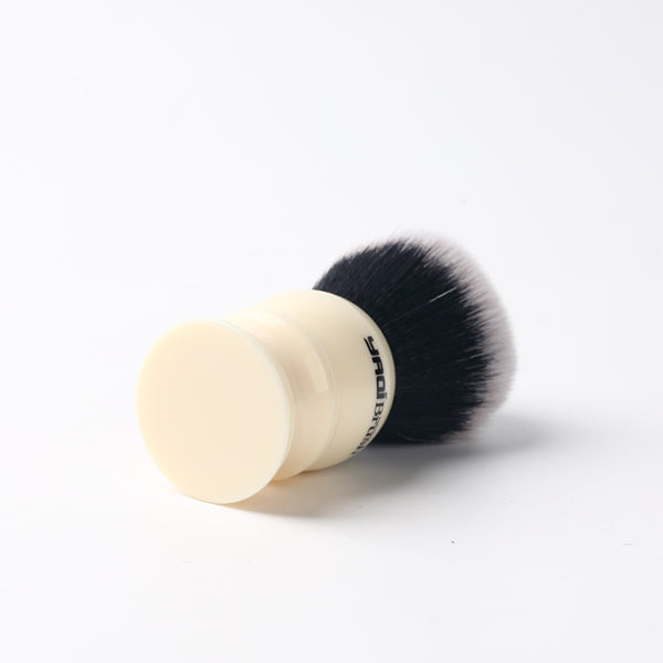 Yaqi 30mm Large Size Knot White Resin Handle Synthetic Hair Tuxedo Knot Men Shaving Brush