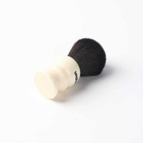 Yaqi 24mm Size Knot White Handle Black Synthetic Hair Shave Brush